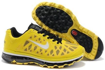 Mens Nike Air Max 2011 Mesh Yellow Black White 429889700