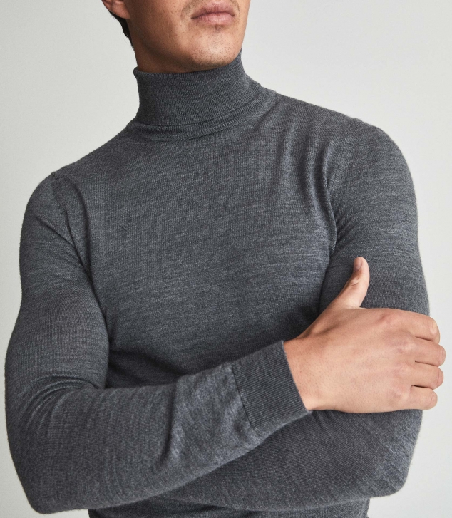 Merino Wool Rollneck Sweater - Image 2