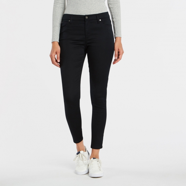 Mid Rise Skinny Sateen Pants