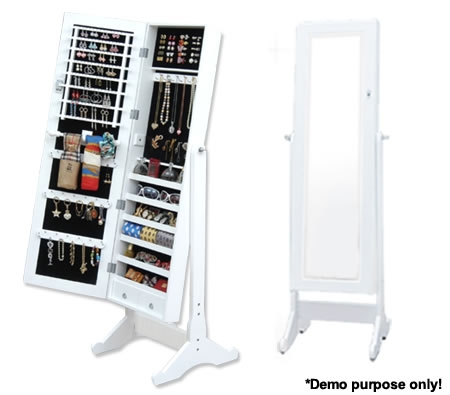 Mirrored Jewellery Storage Cabinet