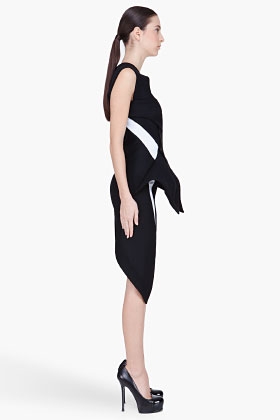Mugler Black Wool Padded Cutout Dress - Image 2