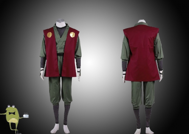 Naruto Shippuden Jiraiya Cosplay Costume Outfit