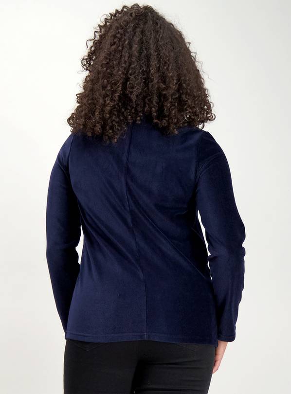 Navy Jersey Corduroy Blazer - Image 3