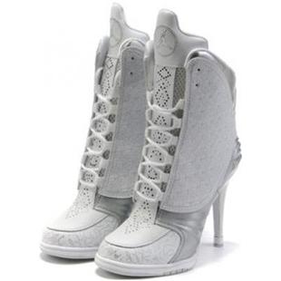 Nike Air Jordan 23 High Heels White Grey