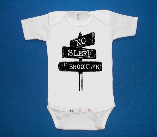 no sleep till brooklyn onesie