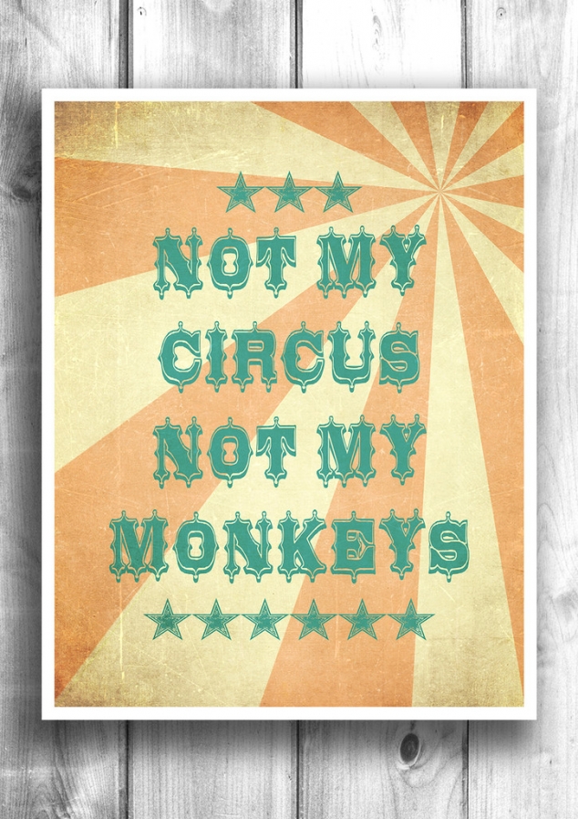 Not my circus not my monkeys