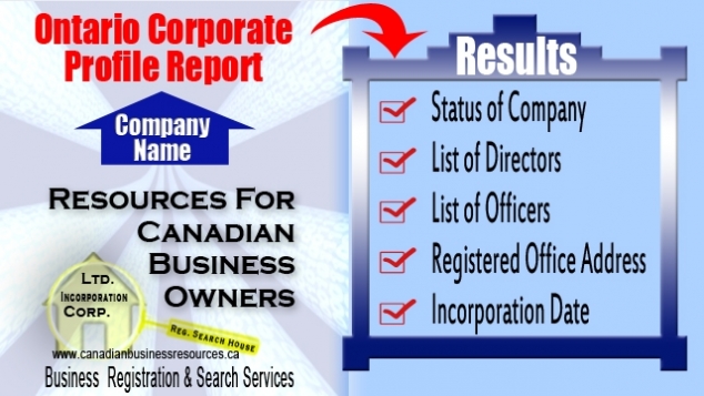 Ontario Corporate Profile Report