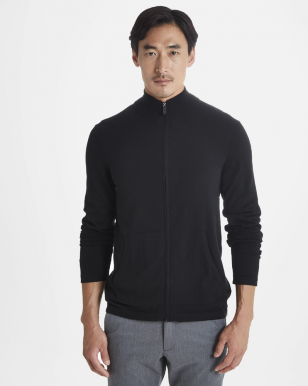 Owen Italian Cotton/Wool Zip Sweater