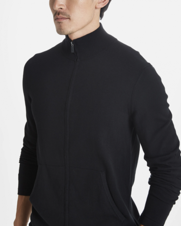 Owen Italian Cotton/Wool Zip Sweater - Image 2