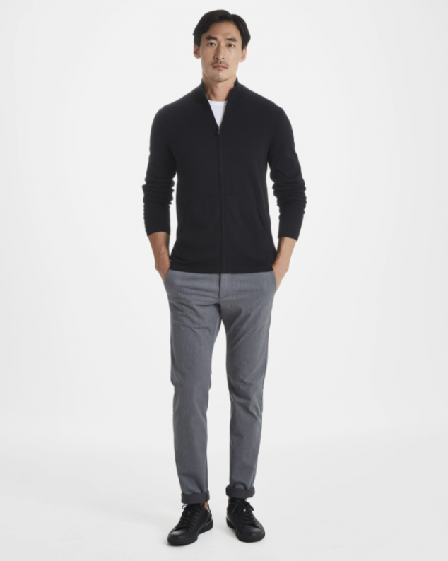 Owen Italian Cotton/Wool Zip Sweater - Image 3