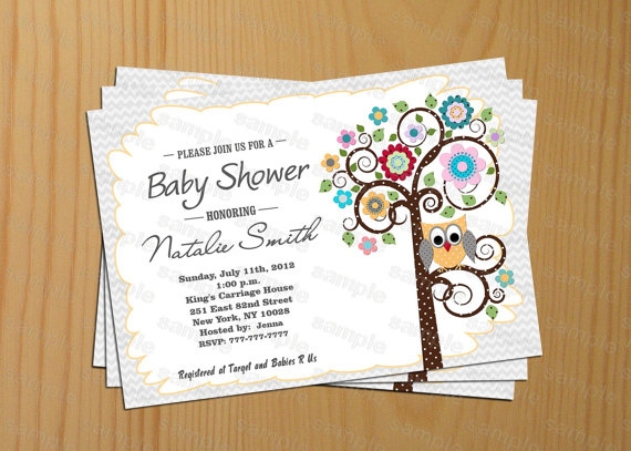 Owl Baby Shower Invitation Gender Neutral Baby Shower Invitation Owl Baby Shower Invites Printable -