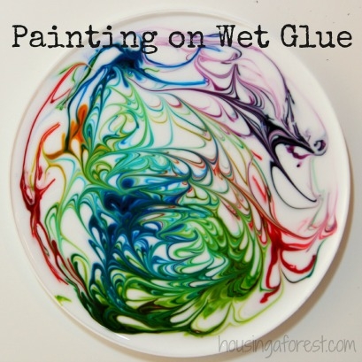 Painting on wet glue