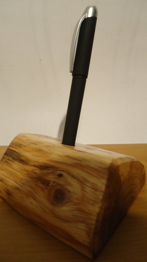 Pen holder office equipment Wooden oak READY TO SHIP