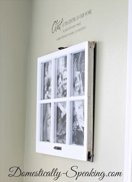 Photo display with old window 