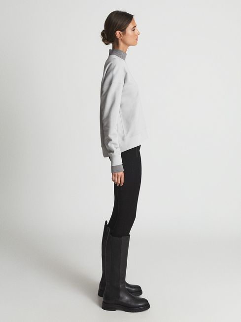 Rib Trim Cotton Jersey Sweatshirt - Image 3