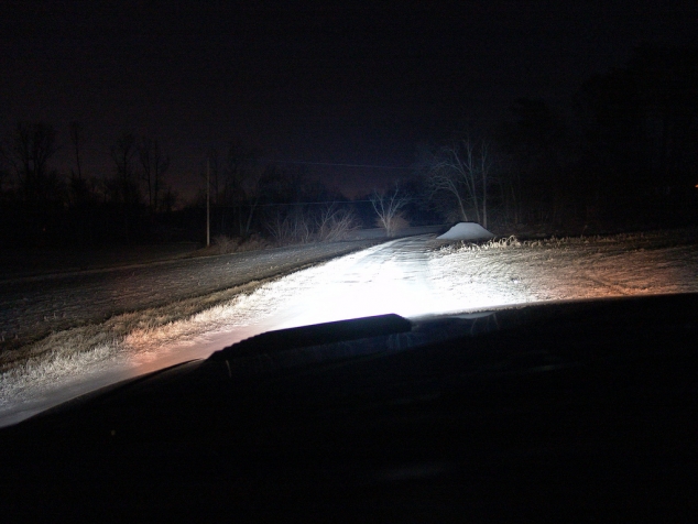 Ford raptor lights at night