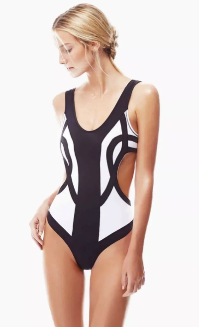 Rorschach Cut Out One Piece Swimsuit - Image 2
