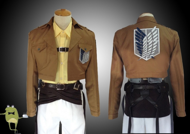Shingeki no Kyojin Hanji Zoe Cosplay Costume + Wig