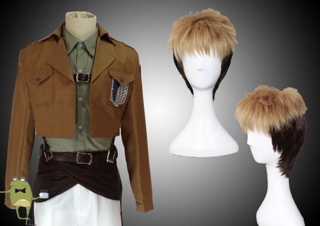 Shingeki no Kyojin Jean Kirschtein Cosplay Costume + Wig