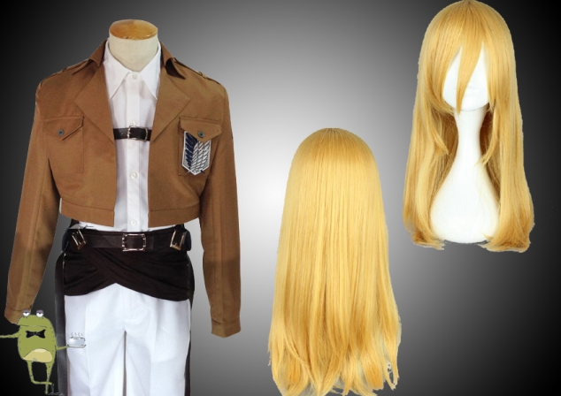 Shingeki no Kyojin Krista Lenz Cosplay Costume + Wig