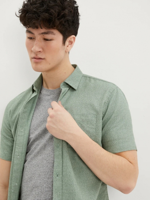 Short-Sleeved Marled Shirt - Image 2