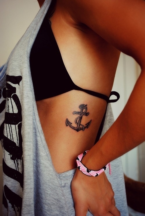 Side Anchor Tattoo