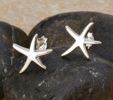 Silver Byron Starfish Earrings by John Greed