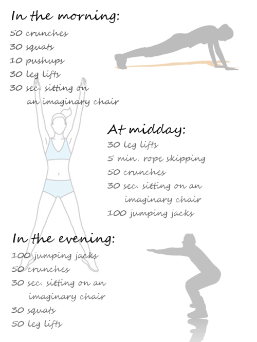Simple exercises for the morning, midday, and evening