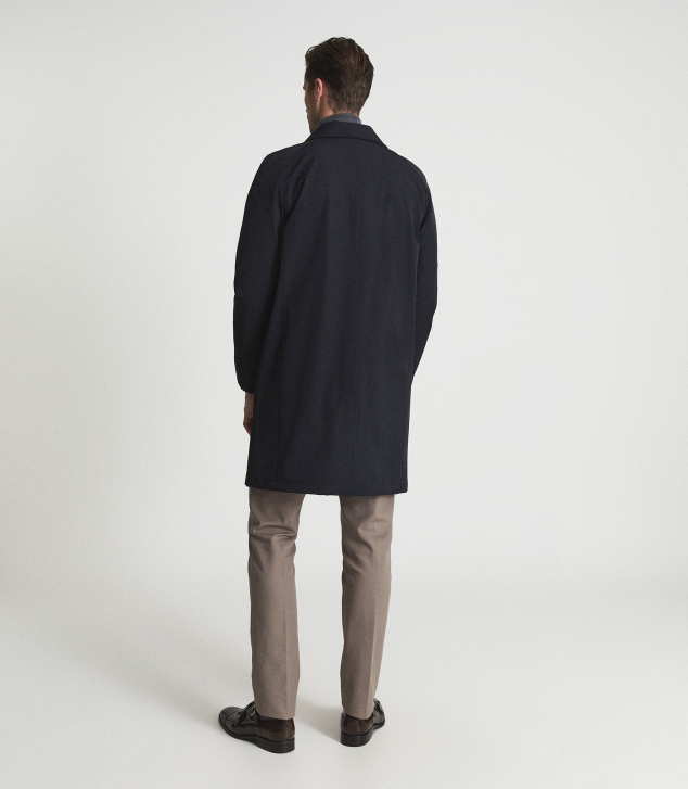 Single Breasted Long Length Mac Coat - Image 2