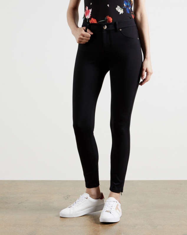 Skinny Zip Cuff Ponti Jeggings - Image 2