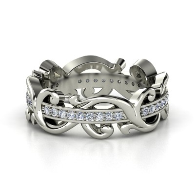 Sterling Silver Ring with Diamond