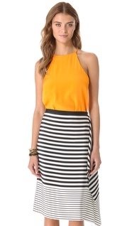 Stripe Draped Skirt  - Image 2