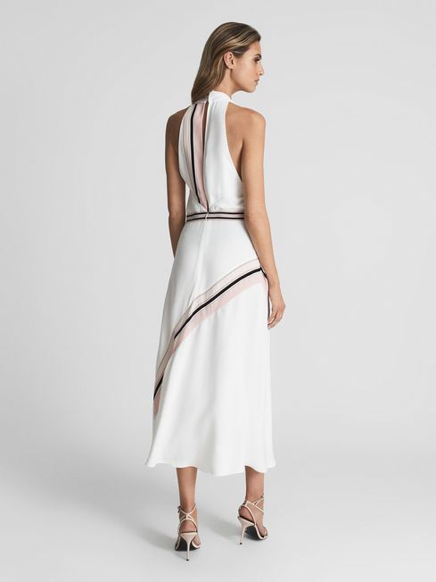 Striped Halter Midi Dress - Image 3