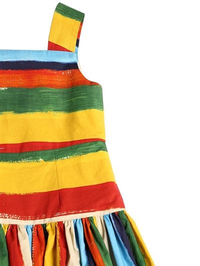 Stripes Print Cotton Poplin Dress from Dolce & Gabbana - Image 2