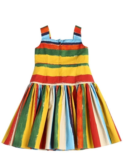 Stripes Print Cotton Poplin Dress from Dolce & Gabbana - Image 3
