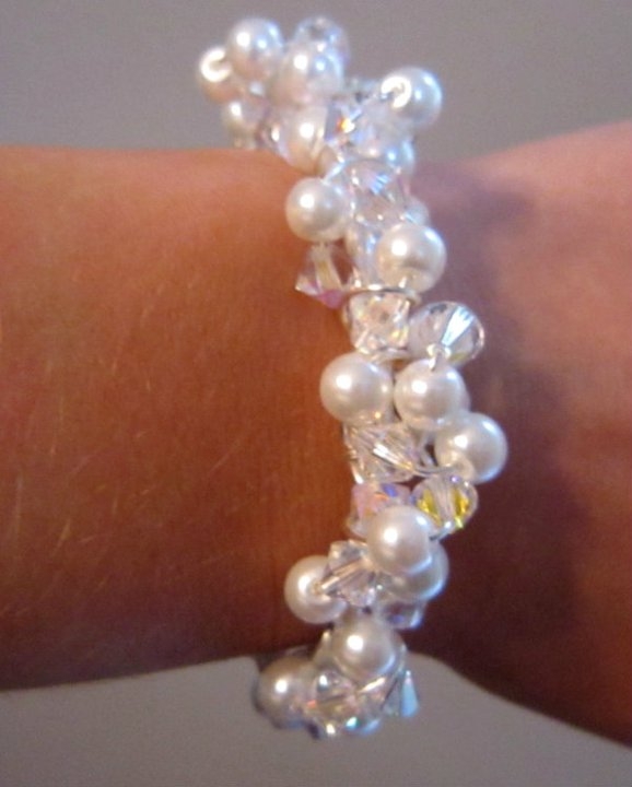 Swarovski Crystals & fresh water pearl bracelet - Koi Jewellry by Amber McGarvey
