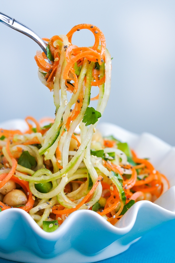 Sweet and Sour Thai Cucumber Pasta Salad