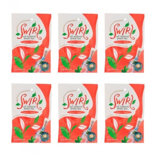 Swirl Cold-Brew Green Tea Peach Flavor 6 Pack