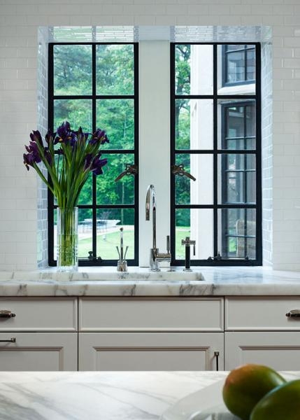 Tall kitchen windows