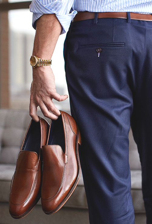 The Classic Brown and Navy 