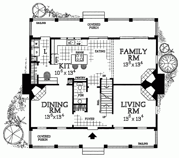 Three Bedroom Country House Plan - Image 2