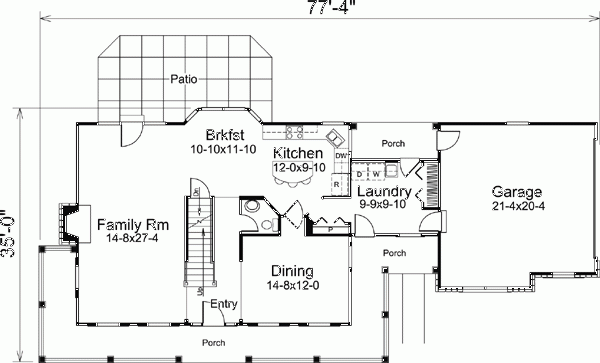 Three story, four bedroom farmhouse plan - Image 2