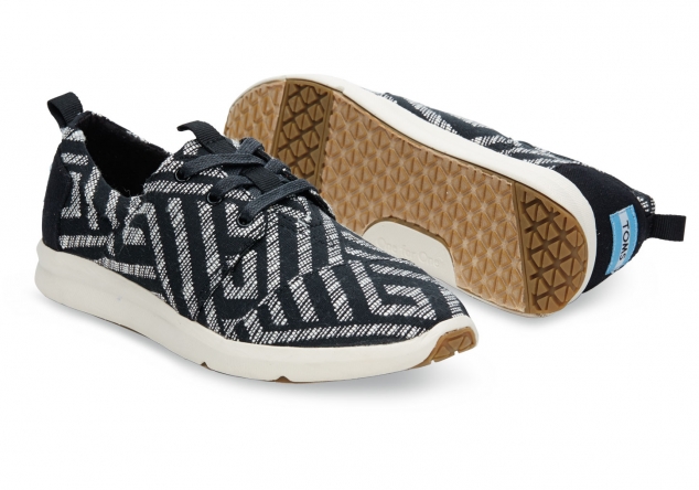 Toms Black Tribal Woven Women's Del Rey Sneakers - Image 2