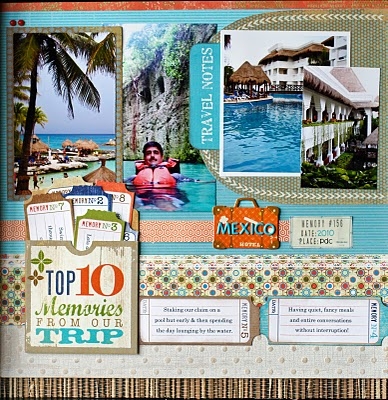 Trip scrapbook layout