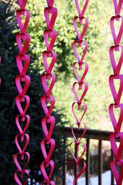 Valentine's Day Paper Heart Chain