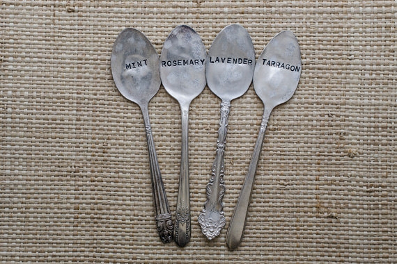 Vintage Silverware Garden Marker Set