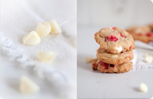 White Chocolate Peppermint M&M Cookies