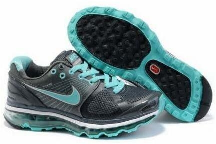 Womens Nike Air Max 2009 Black Grey Blue Shoes