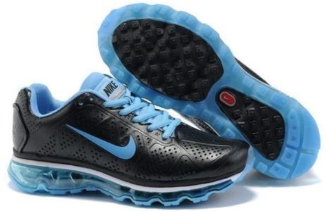 Womens Nike Air Max 2011 Blunt Black Light Blue 456325004