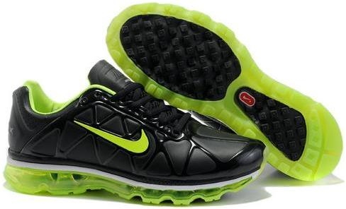 Womens Nike Air Max 2011 Leather Black Green 456325007